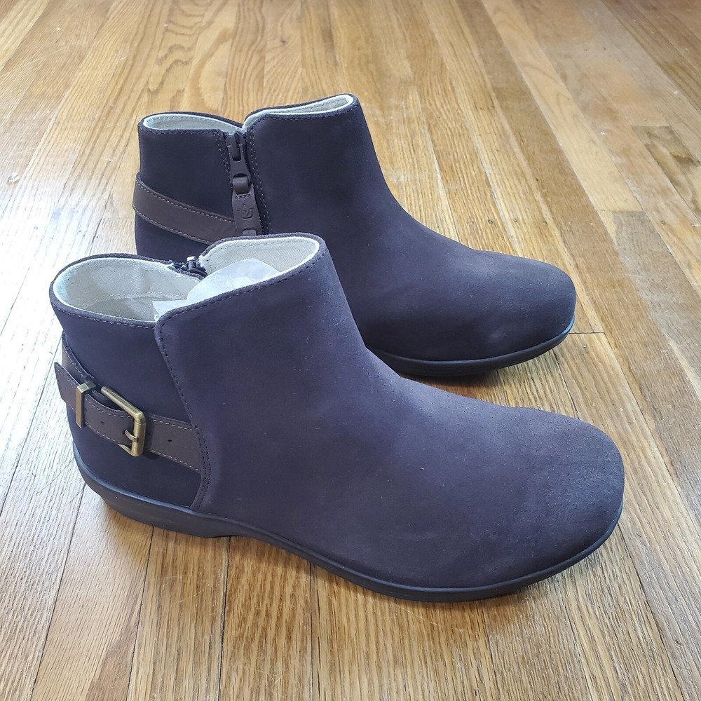 Spenco Orthotic Boise Boots‎ Womens Sz 8.5 Brown Suede Ankle Boot NEW NWOB